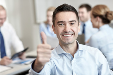 Sticker - group of smiling businesspeople meeting in office