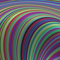 Poster - Colorful striped curves - abstract background