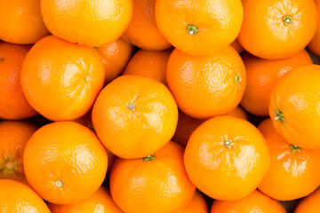 Food background of healthy ripe clementines