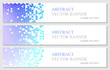 © yasyapetra - Vector banners with abstract multicolored polygonal mosaic background.