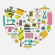 © zlomari - I love sewing and needlework set.  Tailoring, needlework, equipment.
