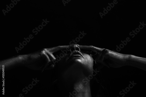 Fototapeta Mysterious silver woman