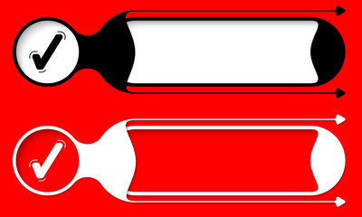 Poster - Two vector buttons for your text and check box