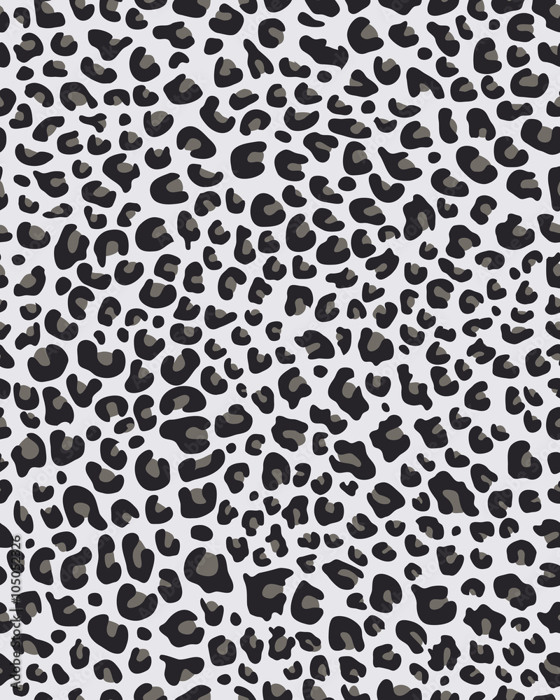 Seamless print of skin of leopard, vector illustration