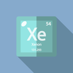 Wall Mural - Chemical element Xenon Flat