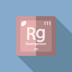 Wall Mural - Chemical element Roentgenium Flat