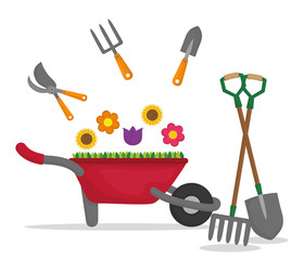 Wall Mural - Gardening icon design 