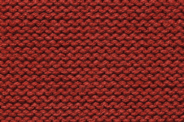 Poster - Dark Red knitting wool texture for pattern and background