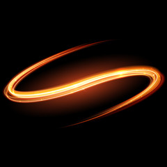 Aufkleber - vector magic glowing spark swirl trail. bokeh glitter light wave.