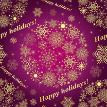 Christmas Purple Seamless Pattern