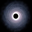 Massive Black Hole at Center of Galaxy - 3D Rendered Digital Illustration