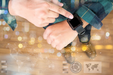 Poster - Looking At Smart Watch