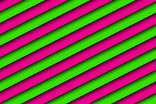 Pink And Green Abstract Background With Diagonal Stripes