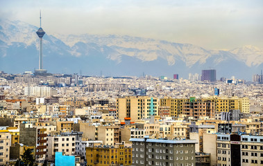 Sticker - View of Tehran from the Azadi Tower