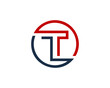Letter T Lines Circle Logo