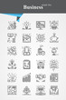 © AldanNa - Simple black line Business icons symbol sign collection
