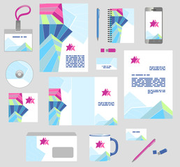 Wall Mural - corporate style business templates. set of modern abstract style