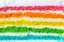 Texture Layer Of Rainbow Cake