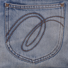 Poster - Jeans pocket on jean texture  for pattern