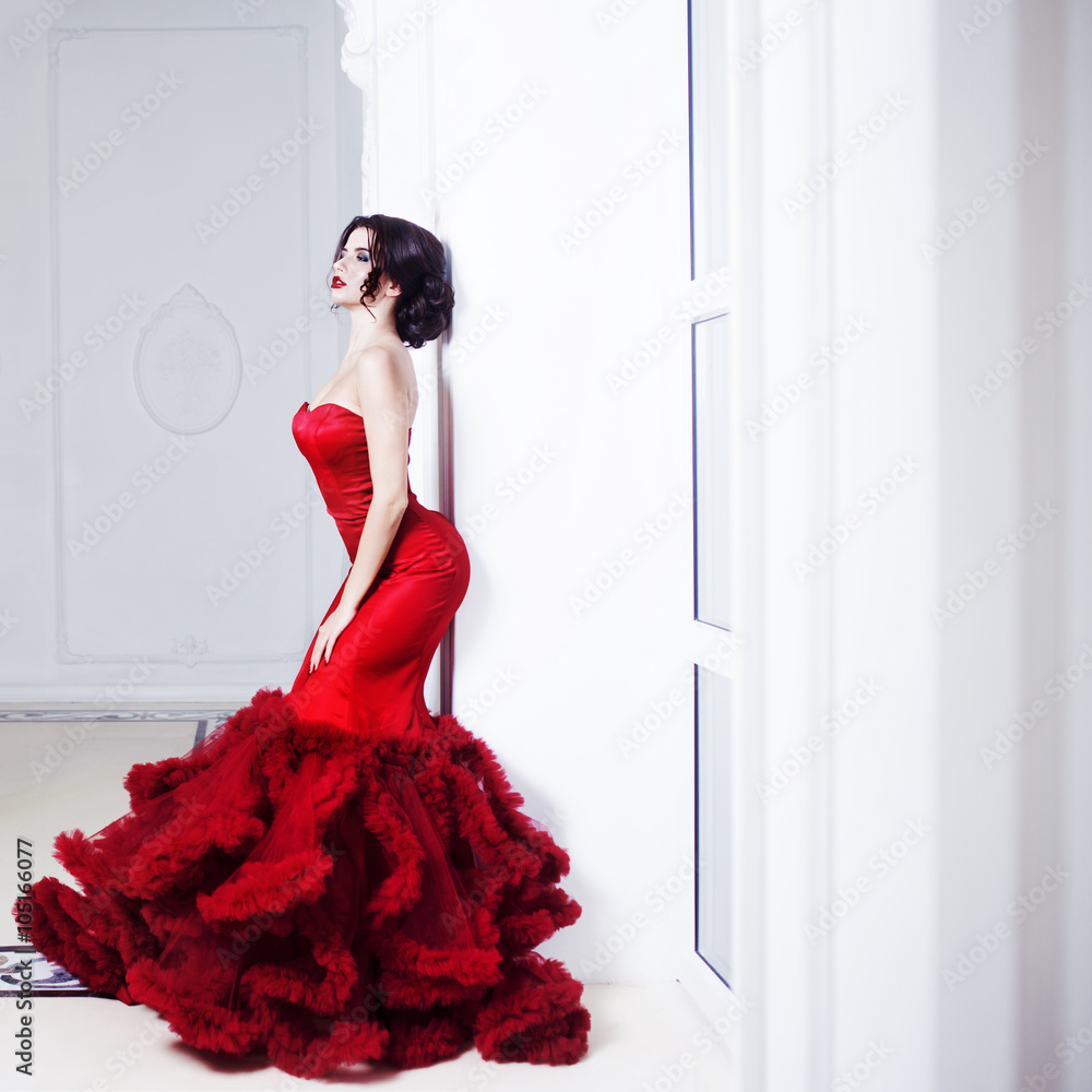 seductive red dress