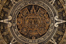 Close View Of The Aztec Calendar