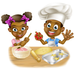 Sticker - Cartoon Children Bakers