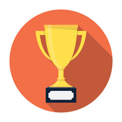 Wall Mural - trophy cup flat icon