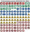 Set - DIN EN ISO 7010 Sicherheitszeichen Warnzeichen Verbotszeichen Gebotszeichen Rettungszeichen Brandschutzzeichen 