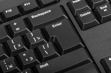 Poster - Electronic collection - black computer keyboard with key enter