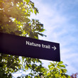 Nature Trail Sign. Sunny Day