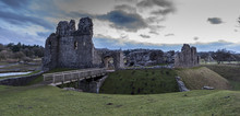 Ogmore Castle, Wales, At Sunrise On A Winters Morning