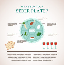 Passover Seder Flat Icons 