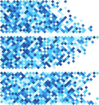 Blue and white abstract banners.