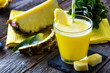 Pineapple smoothie with fresh pineapple