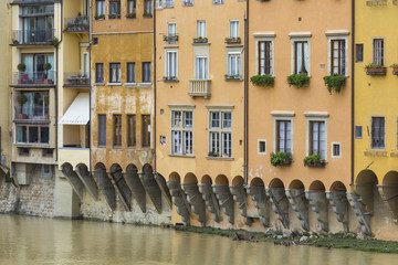 Traditional architecture in Florence, Italy