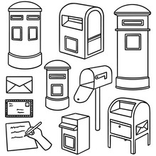 Vector Set Of Postbox