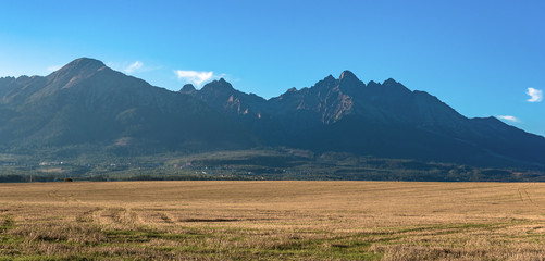 Gorgeous View to the Tatras mountain ridge