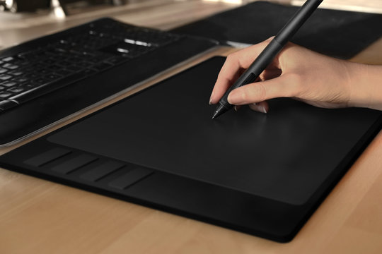 Grafiktablett mit Hand 