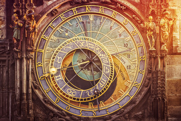 astronomical clock on prague old town square
