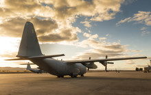 Hercules Aircraf On Land