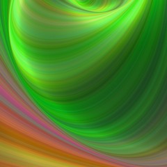 Poster - Green and brown abstract fractal background