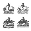 set of snowmobile dadges