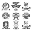 hockey logo set