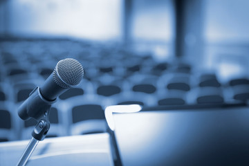 rostrum in conference hall