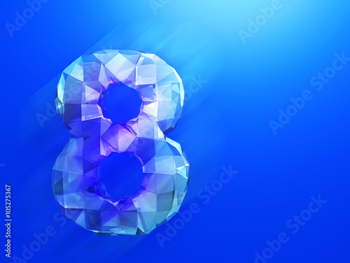 Fotografija Yellow- blue eight as precious Cristal