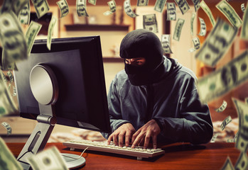 hacker in the office