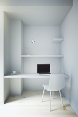 Wall Mural - Small white workspace