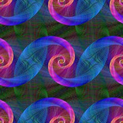 Poster - Computer generated spiral fractal pattern