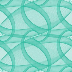 Poster - teal seamless wired swirl fractal pattern