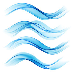 Aufkleber - Set of abstract color wave